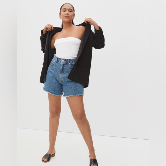 Everlane The A-Line Denim Short in medium indigo - size 33 - Picture 3 of 13